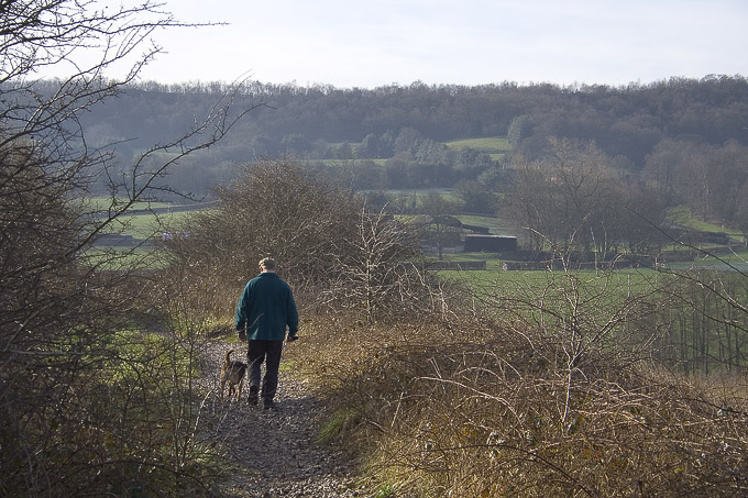 an image of Dad and Jake out walking
