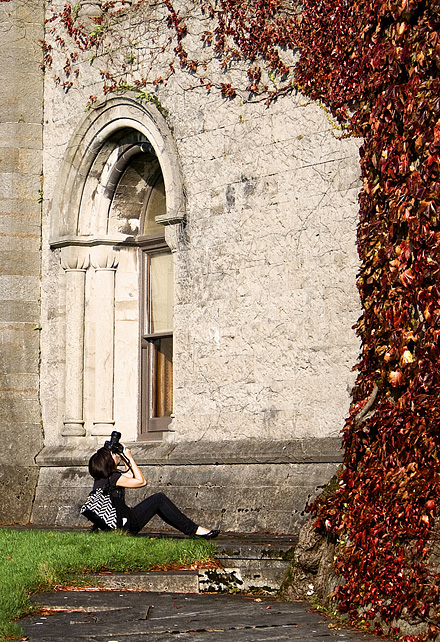 an image of Justine at Penryhn Castle