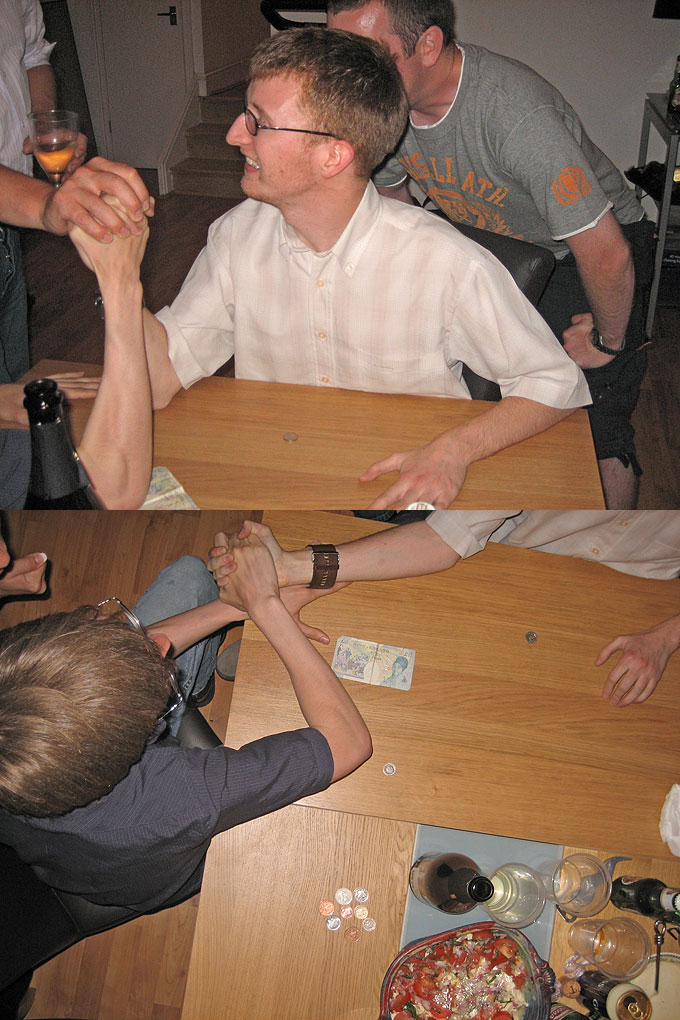 an image of Arm-wrestle: Me and Aled