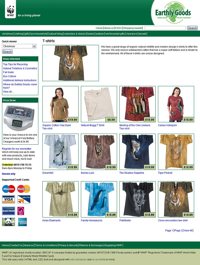 an image of The new WWF Earthly Goods range page (2)