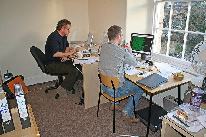 an image of Paul and Phil hard at work