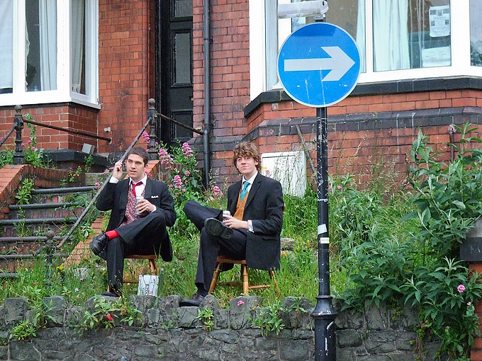 an image of Two strangers, chilling out