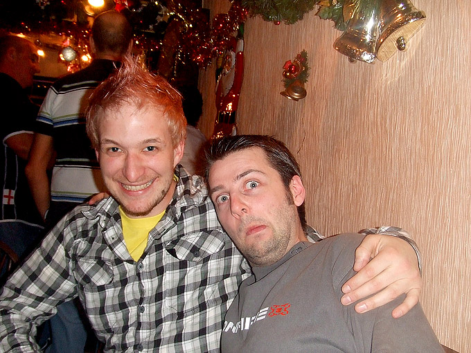 an image of Christmas Eve 2007, Tom and Ben