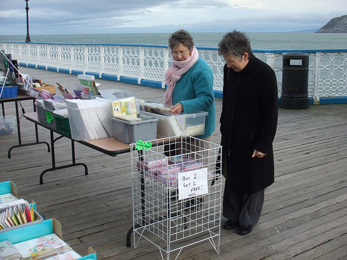 an image of Gran and mum on the pier